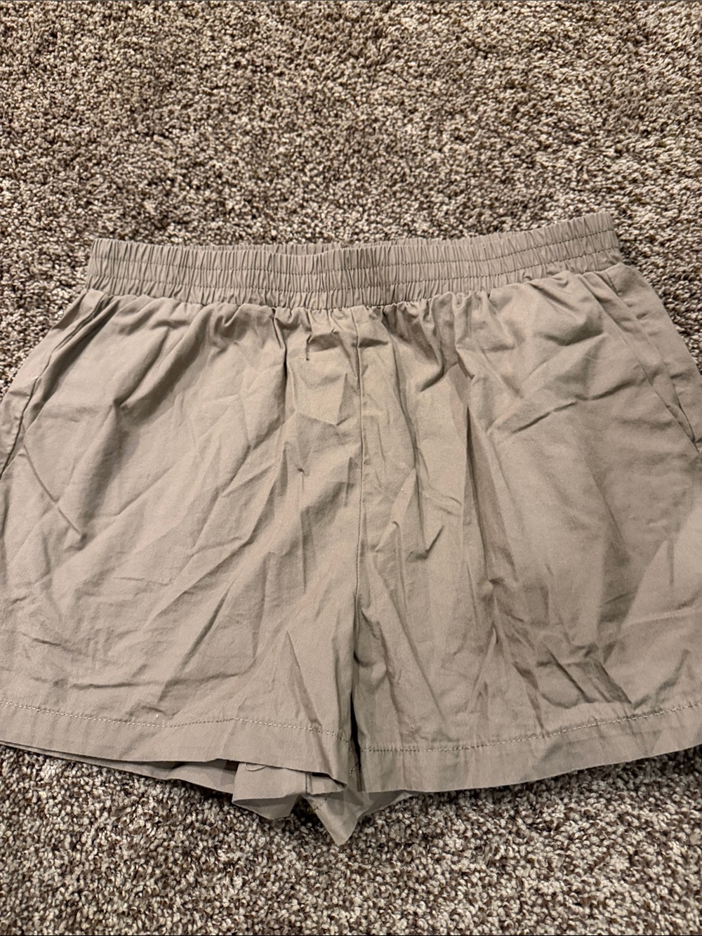 Forever 21 Tan Elastic Waist Cotton-Blend Women’s Shorts